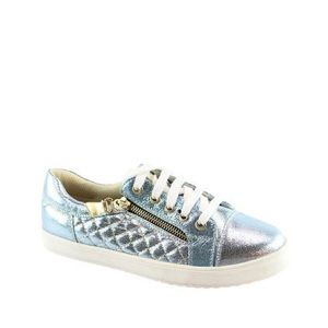 Women’s Blue Shimmery Metallic Fashion Sneakers